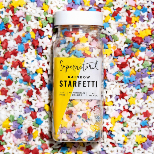 Super Naturals Dye-Free Rainbow Starfetti Sprinkles 【2個セット】