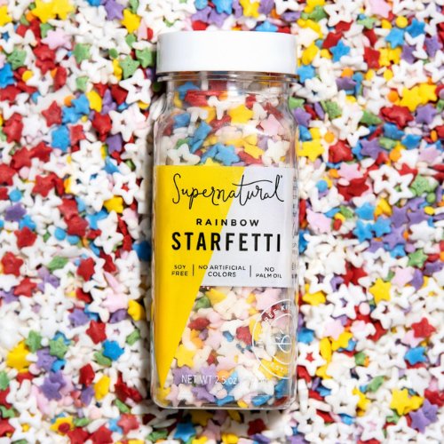 Super Naturals Dye-Free Unicorn Sprinkles＆ Rainbow Starfetti Sprinkles【各1点2個セット】